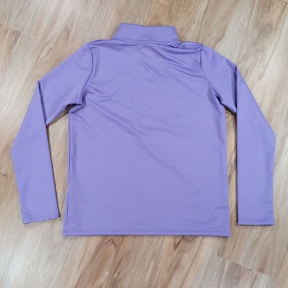 🔺️Under Armour Lavender Cold Gear Zippered Athletic Shirt Youth XLarge - Picture 3 of 9